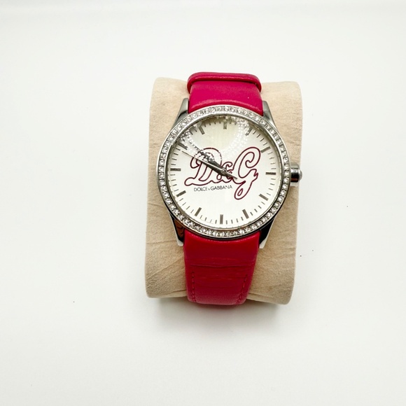 Dolce & Gabbana Fuchsia Crystal Watch | Authentic | New Battery! Great Condition - Picture 1 of 16